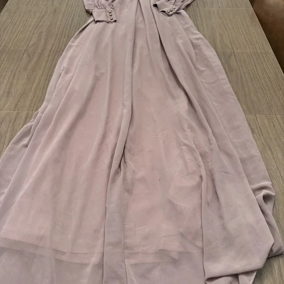 Baltic Born Women's XS Mauve Long Sleeve Fully Lined Maxi Dress Boho Fairycore - Picture 10 of 11